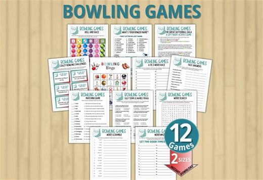 Bowling Games, Bowling Dice Game, Bowling Party, Kids Bowling, Crazy Bowling, Bowling Birthday Party, Bowling Trivia, Bowling Challenge - Etsy