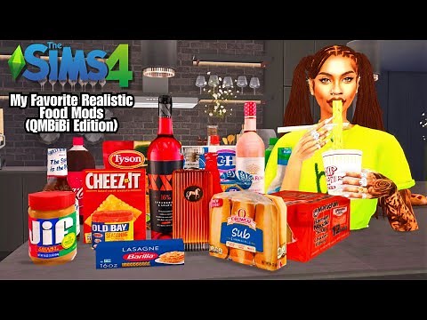 Sims 4 Realistic Food Gameplay Mods & Overrides | How to Install and Use QMBiBi Mods | The Sarah O.