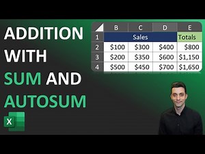 Excel Tips - Addition with SUM and AUTOSUM