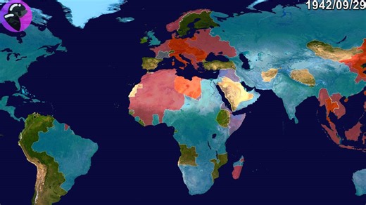 WWII across all fronts shown in just 3 minutes
