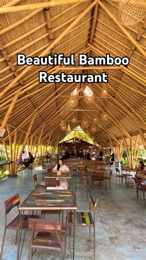 Bali Heaven Swings 🌴 | Beautiful Bamboo Restaurant #Shorts