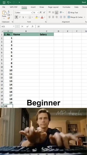 4 ways to number rows in excel 😱 #exceltips #spreadsheets #office