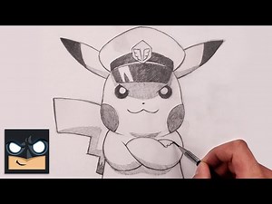 How To Draw Captain Pikachu Easy | Pokemon Horizons Sketch Tutorial - Videos For Kids