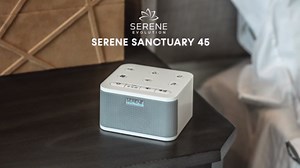 Serene Evolution 45 Sound Portable White Noise Machine - Sleep Sound Machine for Adults, Kids, Baby, Home, Office Privacy - White Noise Machine for Office - Nature Sound Machine - White Noise Maker