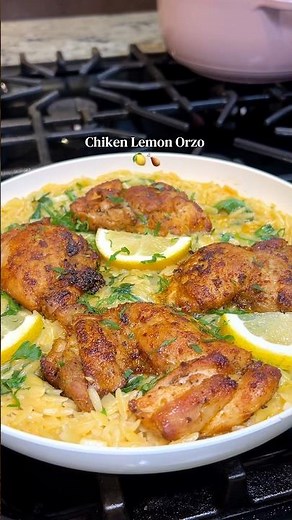 I’m hungry! Let’s make one pot Lemon Chicken Orzo 🍋🍗✨#dinnerideas #chickenrecipes