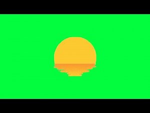 Footage Animation Sun Green Screen