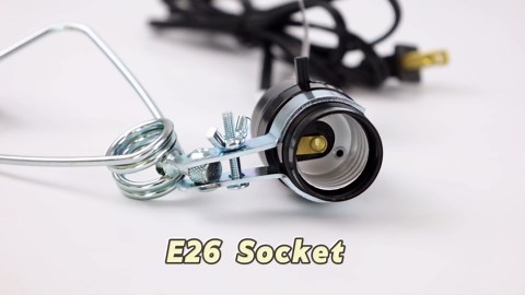 EP Clamp Lamp Light with Detachable 5.5 Inch Aluminum Reflector, 60 Watt E26 Socket (No Bulb Included), 6 Foot 18/2 SPT-2 Cord Cord, 2 Pack