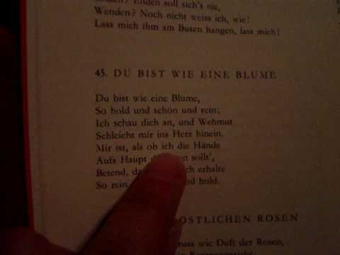 Du Bist Wie Eine Blume by Schumann pronunciation guide