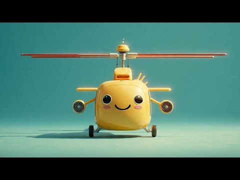 Helicopter Song for Kids 🚁 | 3D Animated Nursery Rhyme & Baby Song