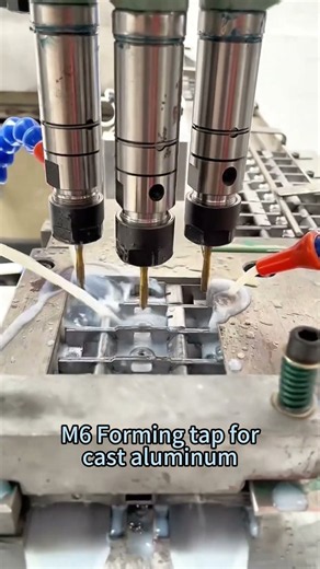 M6 thread forming tap for aluminum or stainless steel. #threadformingtap #cncmachining #rolltap