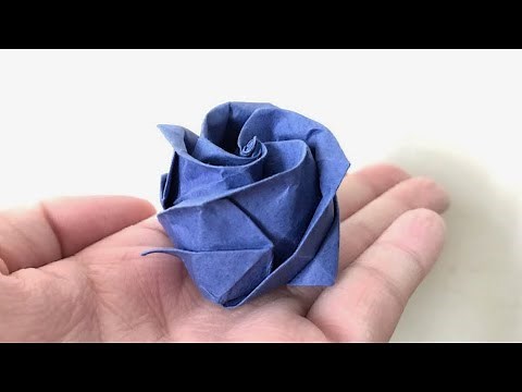 Origami Tutorial - How To Fold Rose 🥀 | Flower | Valentine’s Day | 摺紙 玫瑰花 情人節