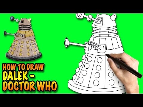 How to draw Dalek - Doctor Who - Easy step-by-step drawing lessons for kids