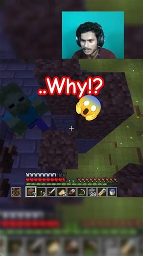 Why Zombie!? 😣 Minecraft Iron Farm | #minecraft #shortsfeed