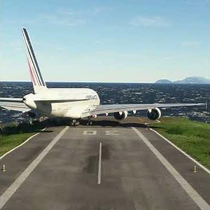 Impossible TakeOff😱Airbus A380 From Short Runway #aviation #shorts