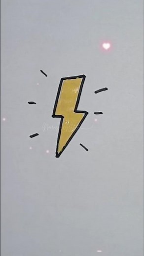 How to Draw a Cute Lightning Bolt ⚡#drawingtutorial #howtodraw #easydrawing #cuteart #lightningbolt