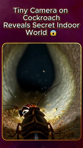 Tiny Camera on Cockroach Reveals Secret Indoor Wor