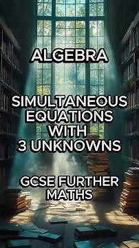 Simultaneous Equations (3 Unknowns) | GCSE Further Maths #gcsemaths #aqa #mathsrevision #exam