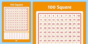 Large 100 Square Poster