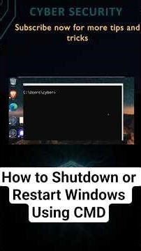 How to Shutdown or Restart Windows Using CMD @cyberskills1