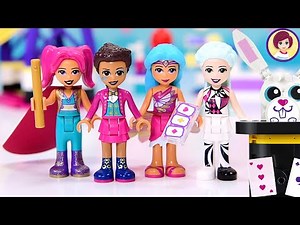 Lego Friends Magical Funfair Rollercoaster - Building the magic tricks and the yellow spinny thingy