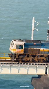 3.4M views · 48K reactions | Imagination 2x fire speed  | iconic Pamban bridge train enter scene #pambanbridge #newpambanbridge #pambanbridgetrain #electrictraininpamnambridge #dieseltraininpamban | Meenavan knowledge | Facebook