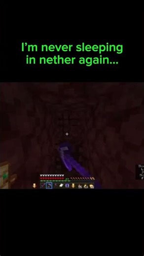 I’m never sleeping in the nether again! 🛏️