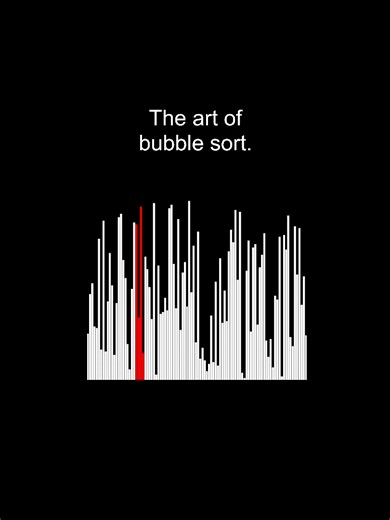 The art of bubble sort. #creatorsearchinsight #bubblesort #sortingalgorithms #algorithm#sort