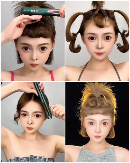 5.3K views · 21 reactions | Beautiful ways of styling your bangs | Design | Facebook