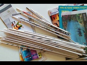 Rolled paper sticks. Weave into bowls, beads, baskets and many other items. How to make paper sticks