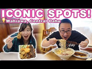 Central Oahu ICONIC FOOD TOUR! || [Wahiawa, Oahu, Hawaii] Saimin, Meat Jun, & Boba!