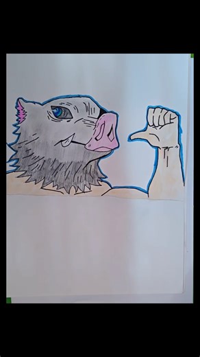 “Inosuke Hashibira Drawing 🐗 | Demon Slayer Anime Art 🔥”