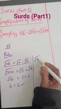 Simplification of Surds #surds