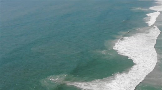 Rip current caught by drone in Wrightsville Beach, NC yesterday. Note the distinct turbulent, sandy water flowing away from shore. Lifeguards made 50 rescues on this beach alone two days ago due to rip currents caused by Hurricane Erin. | Meteorologist Dan Henry