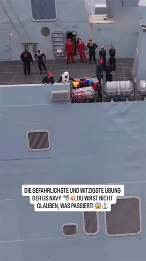 Zugang Verweigert – aber nicht für dich 🇩🇪🇩🇪🇩🇪 on Instagram: "😱⚓ DIE WAGHALSIGSTE ÜBUNG DER US NAVY! Matrosen springen von Decks bei „Abandoned Ship“ – und plötzlich tauchen Haie auf! 🦈💥 Schau zu, wie Mut, Training und pure Spannung zusammenkommen 😲💪 #fakten"