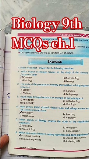 Biology Class 9 – Chapter 1 Solved Exercise | MCQs & Short Questions Answers in Urdu & English