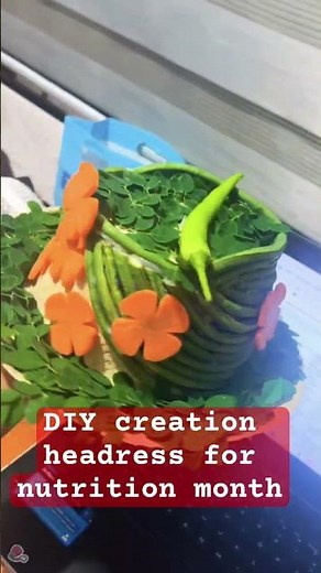 DIY headress for nutrition month costume