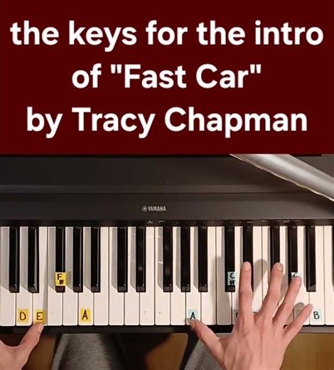 Fast Car - Tracy Chapman - piano tutorial