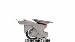 SS Adjustable Leveling Casters Wheels Stainless Steel Foot Operated Caster