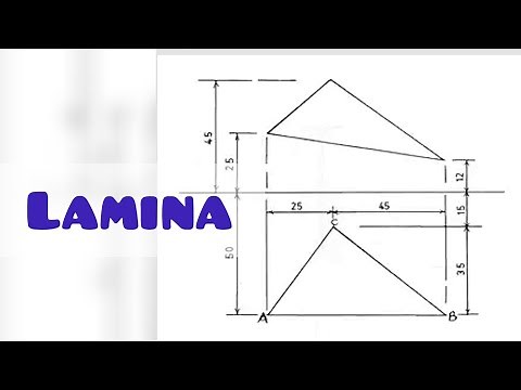 LAMINA OF A TRIANGLE in | Technical drawing | Engineering drawing