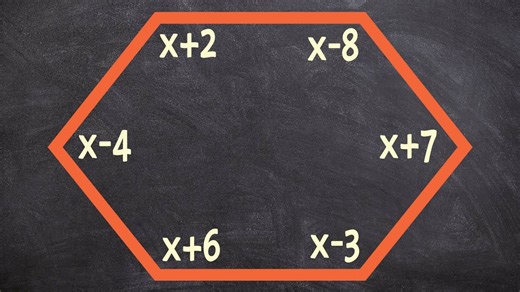 Finding the value of x for a hexagon using interior sum theorem