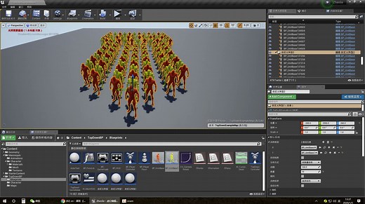 【练习】UE4 样条线自定义制作阵列阵型