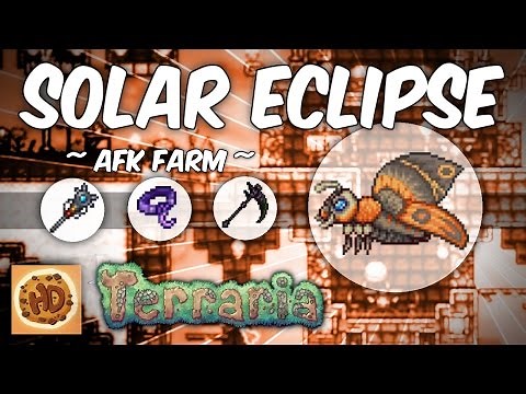 Terraria AFK Solar Eclipse Farm | Get the Death Sickle, Moon Stone & More! (1.2.4.1)