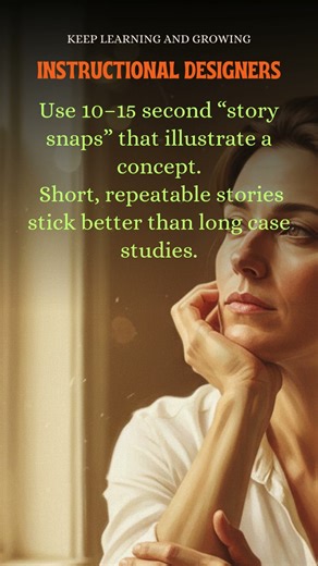 Use Short Stories #instructionaldesign #elearningtips #instructionaldesigners #learningtip #training
