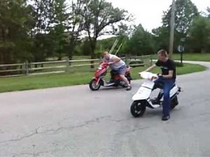 Nitrous fed 50cc Yamaha scooter vs 150cc Scooter