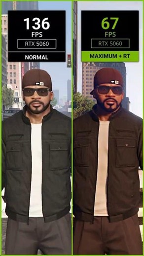 GTA 5 Enhanced Edition vs RTX 5060 - Graphics & Performance Test #shorts #gta5