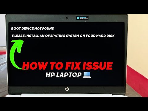 Hard Drive Not Found; Please Install an Operating System on Your Hard Disk Issue 3F0 HP Laptop