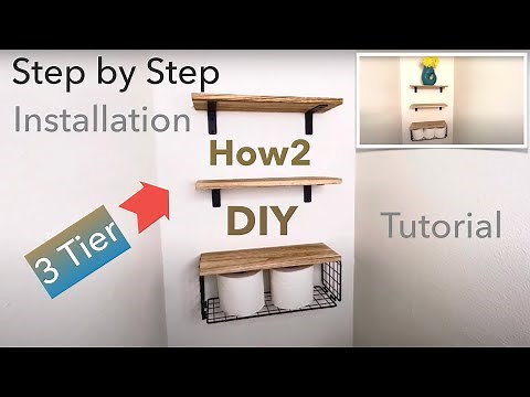 DIY How to Install a 3-Tier Bathroom Shelf Tutorial | Rubojus Wall Mounted Floating Shelves