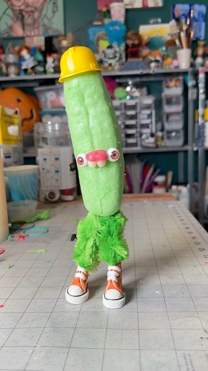 2.1K views · 73 reactions | A pickle blob made out of foaming urethane. #craft #art #artist #creative #blob | Nick Douillard | Facebook