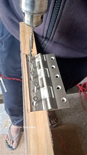 flush door me brass hinges kaise lagate hain #furniturehelpvideo #diywoodworking