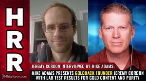 Mike Adams presents Goldback founder Jeremy Cordon...